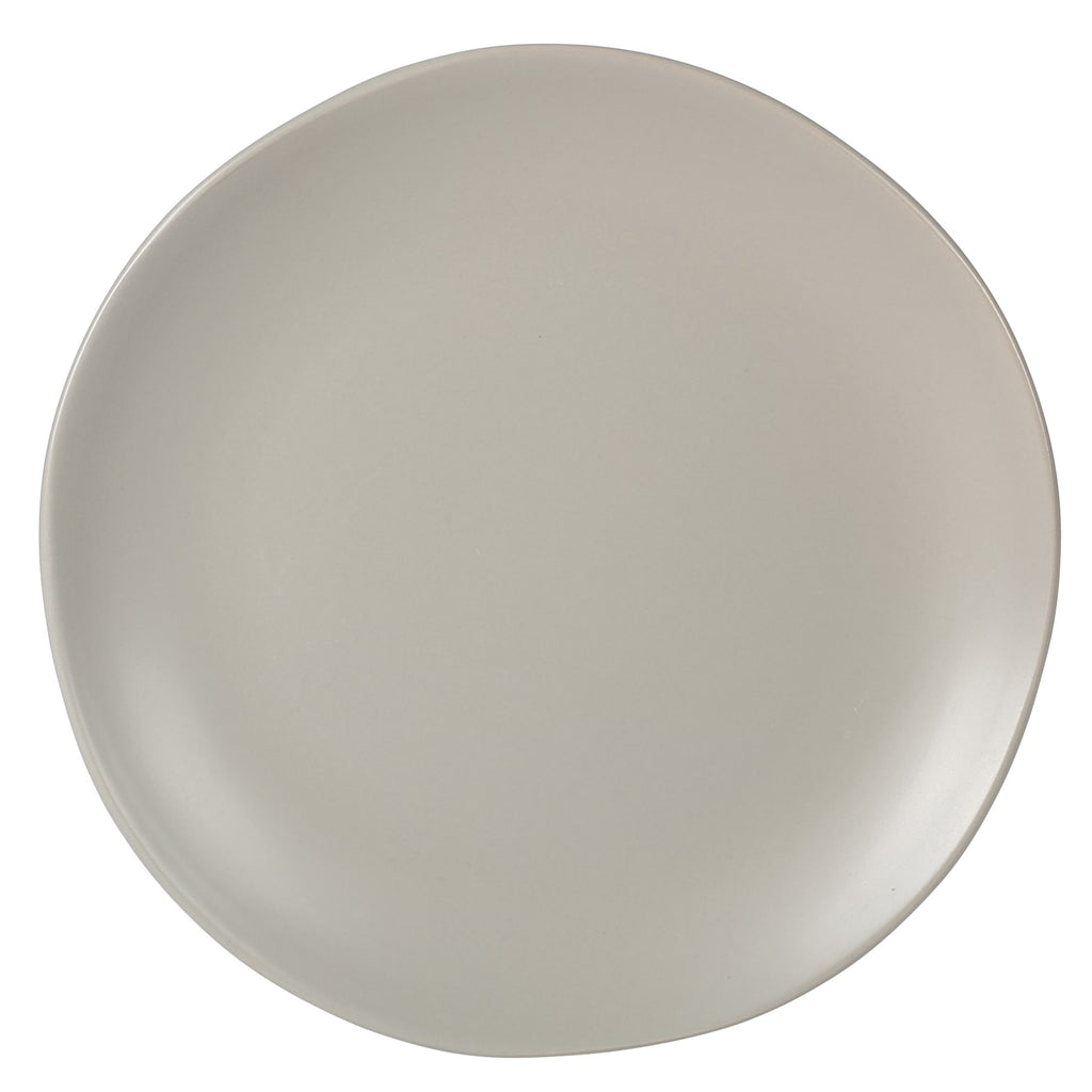 Vajilla de cerámica gris mate de 12 piezas Gibson Home