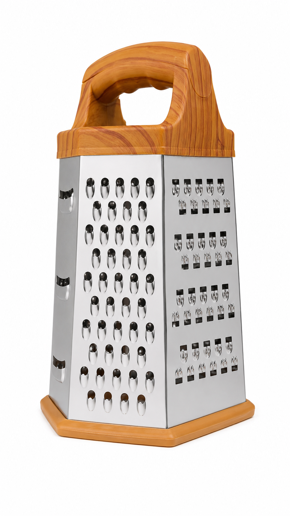 Rallador de queso de 6 lados con base silicona