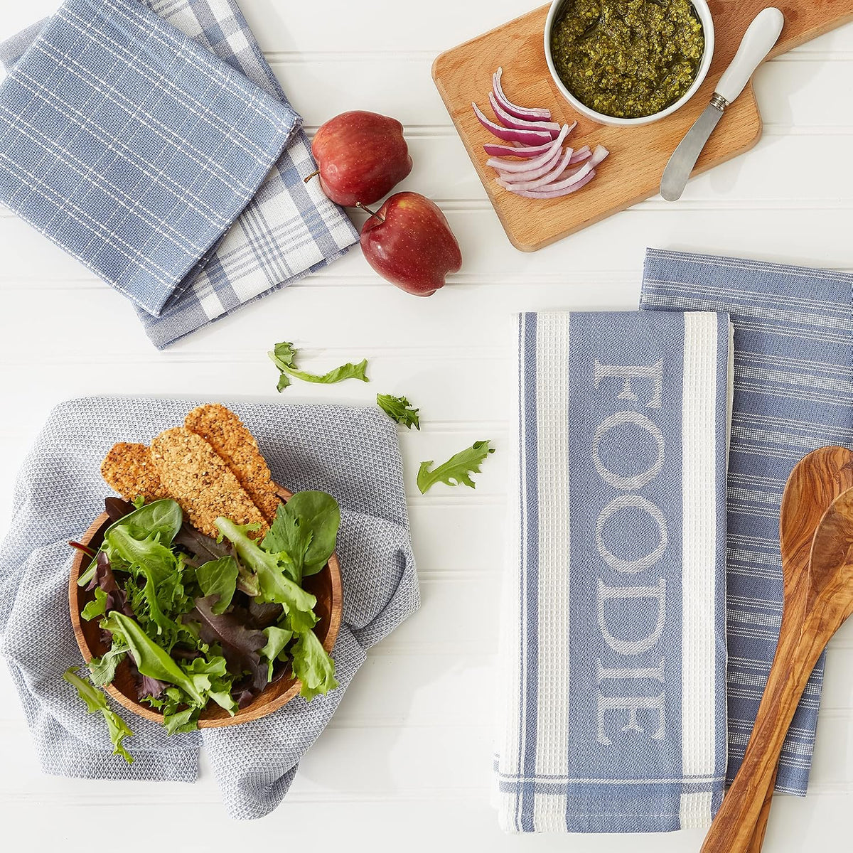 Set 5 toallas para cocina Blue Foodie