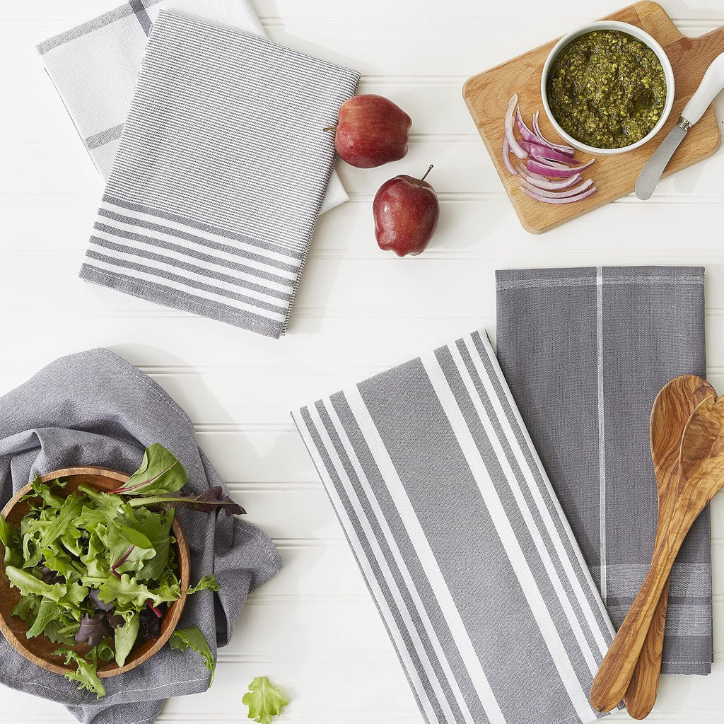 Set de 5 toallas para cocina grises