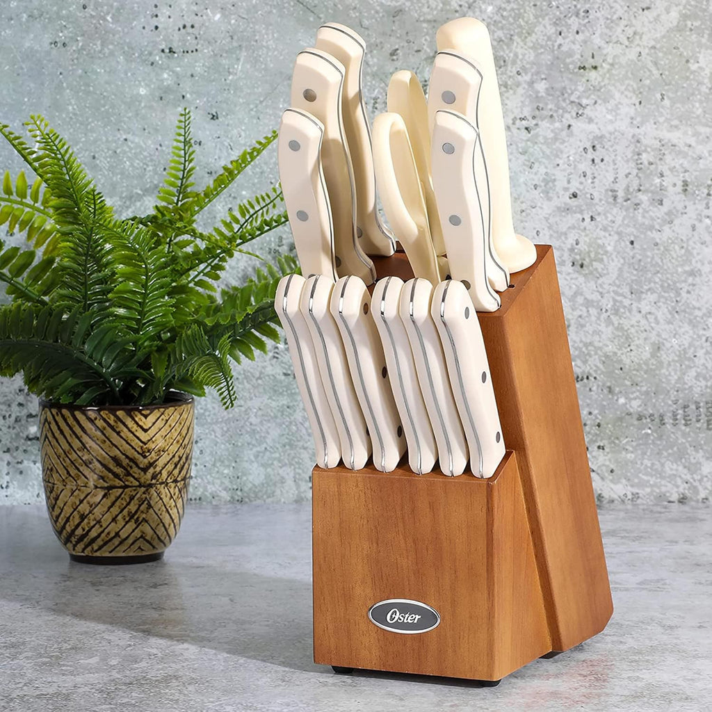 Juego de cuchillos de acero inoxidable  Oster Evansville de 14 PZAS