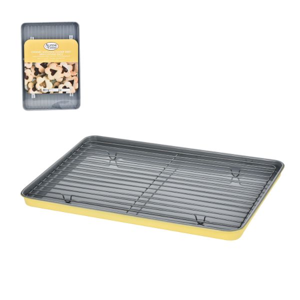 Juego de bandeja para hornear con rejilla de enfriamento