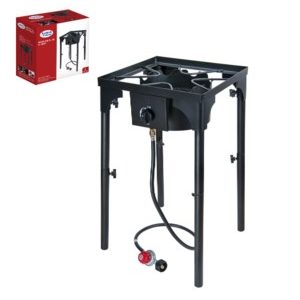 Quemador individual de hierro fundido con soporte