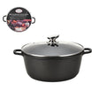 Cacerola de acero al carbono con tapa y base de inducción de 7.5 l