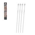 Juego de 4 brochetas de acero inoxidable para barbacoa