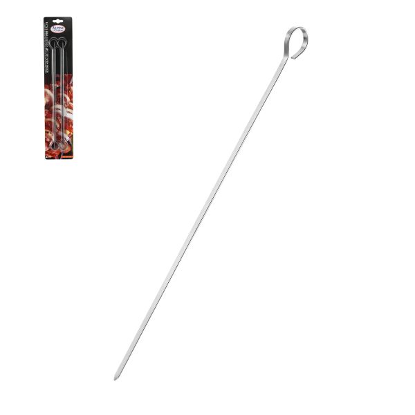 Juego de 4 brochetas de acero inoxidable