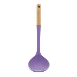 Cucharon de silicón morado con mango de madera Bonita Home
