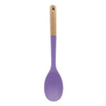 Cuchara de silicón morada con mango de madera Bonita Home