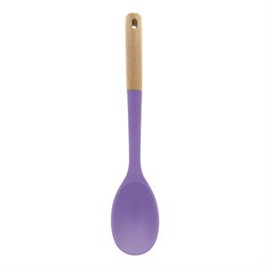 Cuchara de silicón morada con mango de madera Bonita Home