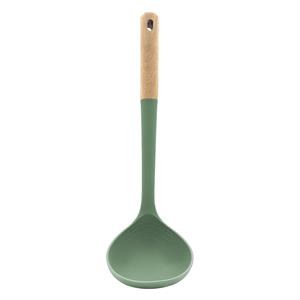 Cucharon de silicón verde con mango de madera Bonita Home