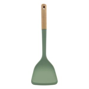Espátula de silicón verde con mango de madera Bonita Home