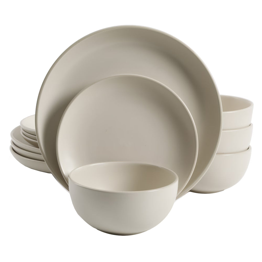 Vajilla de 12 piezas Better Homes & Gardens Zuri, crema