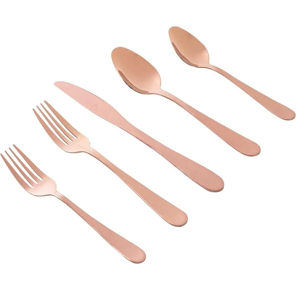 Set de cubiertos Rose Gold Gibson Home de 20 piezas