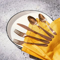Set de cubiertos Rose Gold Gibson Home de 20 piezas