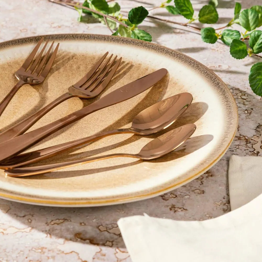 Set de cubiertos Rose Gold Gibson Home de 20 piezas