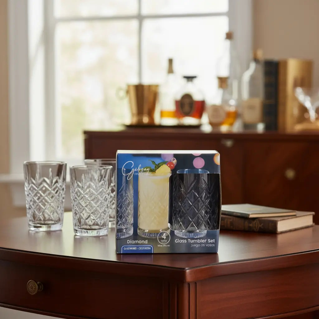 Set de 4 vasos de 473 ml Diamond Gibson