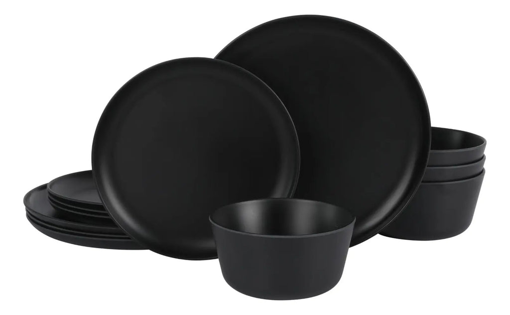 Vajilla de melamina de 12 piezas Gibson Home Fairhope