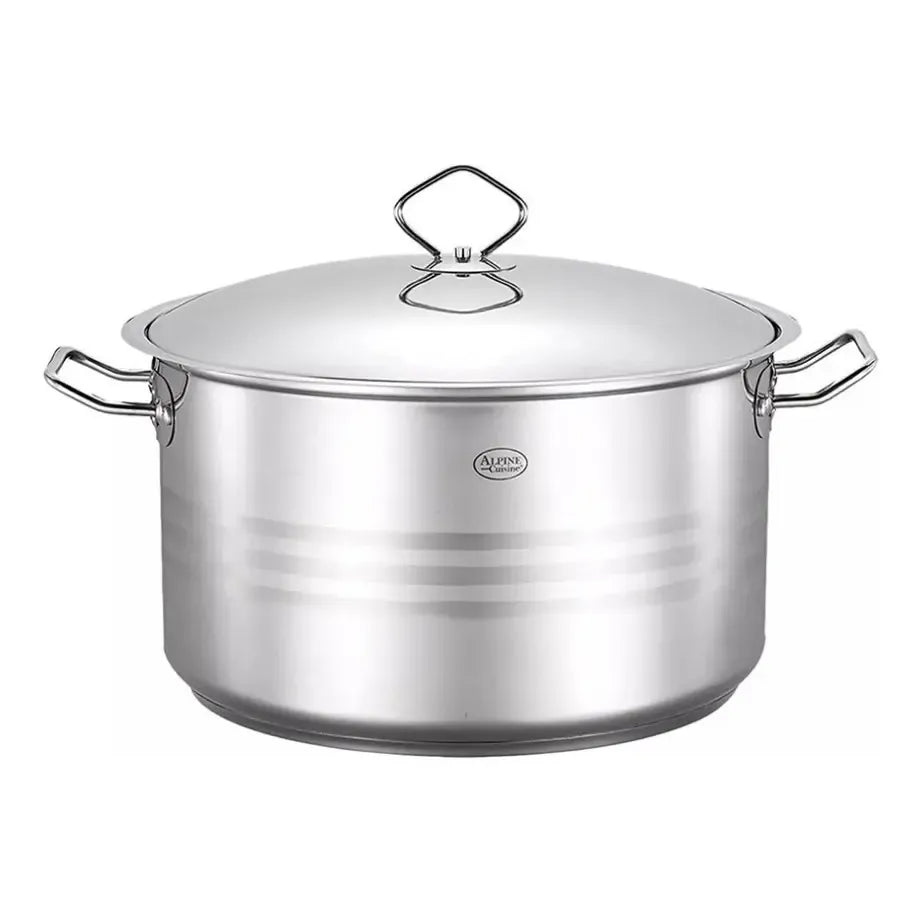 Olla De Acero Inoxidable Con Tapa 4.5 Litros Alpine Cuisine Color Plateado