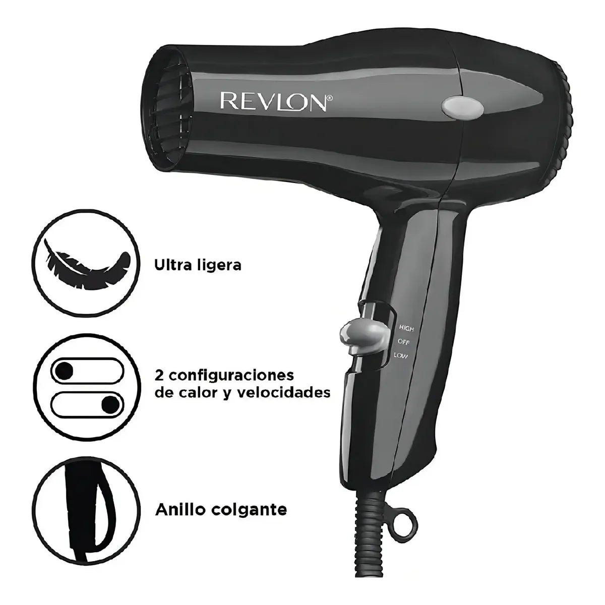 Secadora para cabello REVLON 2 velocidades
