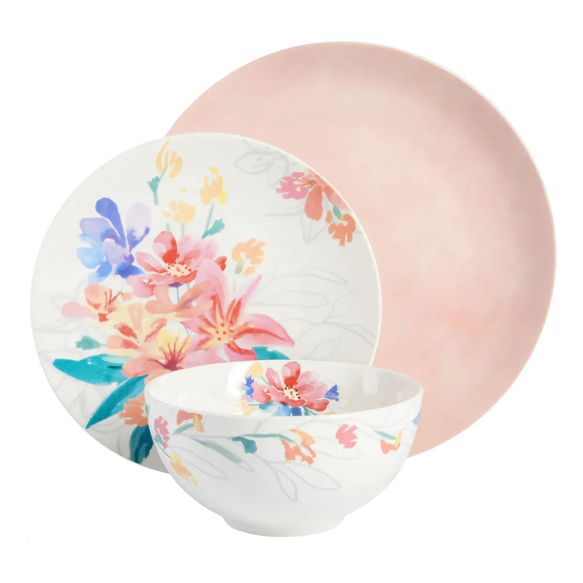 Vajilla de porcelana Spice by Tia Mowry de 12 piezas Gibson