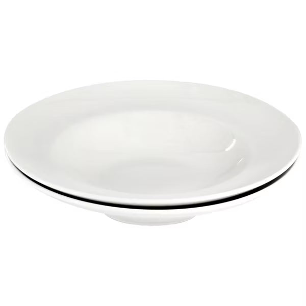 Juego de 2 cuencos de cerámica fina de 591 ml para entrantes Gibson Home Great Essentials en blanco