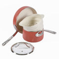 Juego de utensilios de cocina de aluminio Bloomhouse de 4 piezas con vaporera de cerámica antiadherente - Dos colores