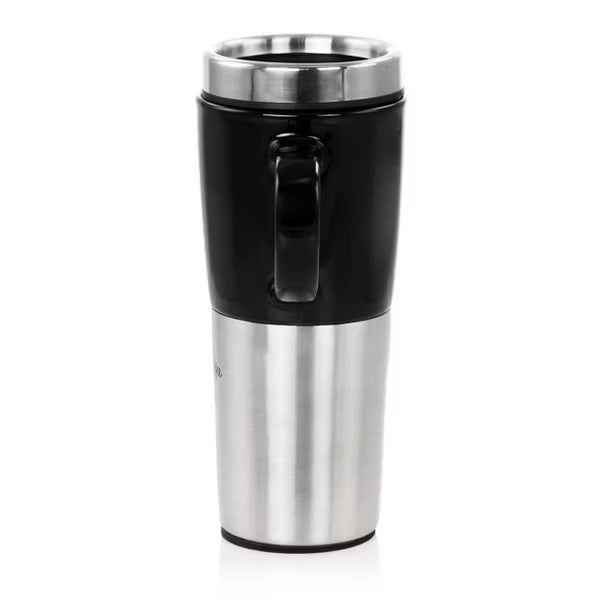 Taza de viaje Mr. Coffee de acero inoxidable y cerámica de 473 mililitros