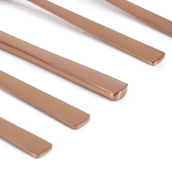 Juego de cubiertos Gibson Elite Earlston de acero inoxidable de 20 piezas en rosa mate