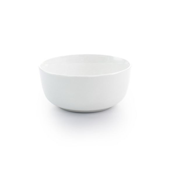 Juego de vajilla de cerámica fina Gibson Home White Deco de 16 piezas en blanco