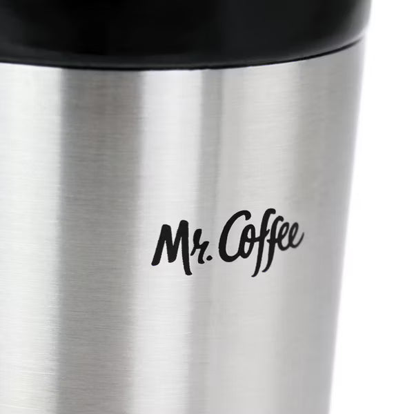 Taza de viaje Mr. Coffee de acero inoxidable y cerámica de 473 mililitros