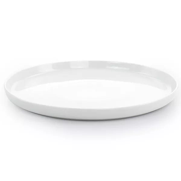 Juego de vajilla de cerámica fina Gibson Home White Deco de 16 piezas en blanco