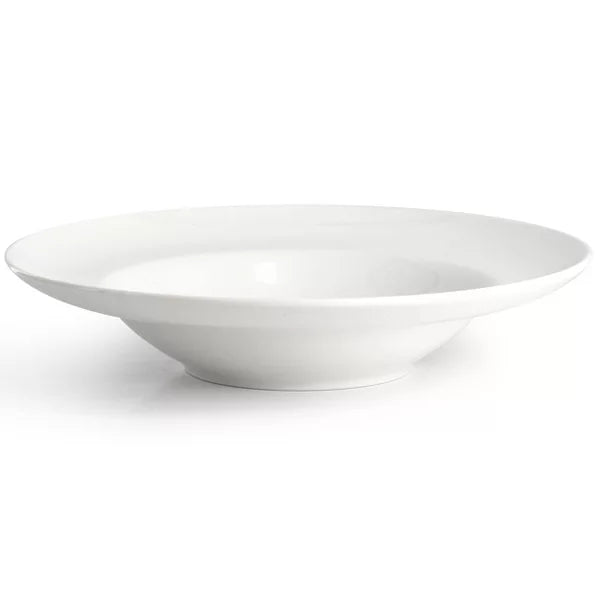 Juego de 2 cuencos de cerámica fina de 591 ml para entrantes Gibson Home Great Essentials en blanco