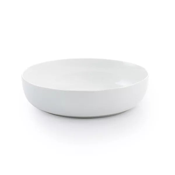 Juego de vajilla de cerámica fina Gibson Home White Deco de 16 piezas en blanco