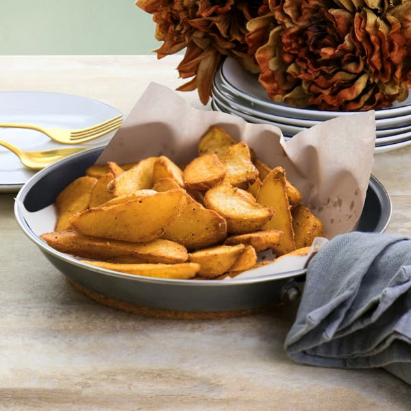 Juego de utensilios de cocina antiadherentes de acero al carbono Gibson Everyday Highberry de 3 piezas en gris