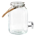 Dispensador de bebidas de vidrio Gibson Home Ferris de 4.9 litros con asa de cuerda