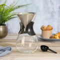 Cafetera de vidrio de borosilicato de 3 piezas de 975 mililitros de Mr. Coffee Verduzco con protector de mano