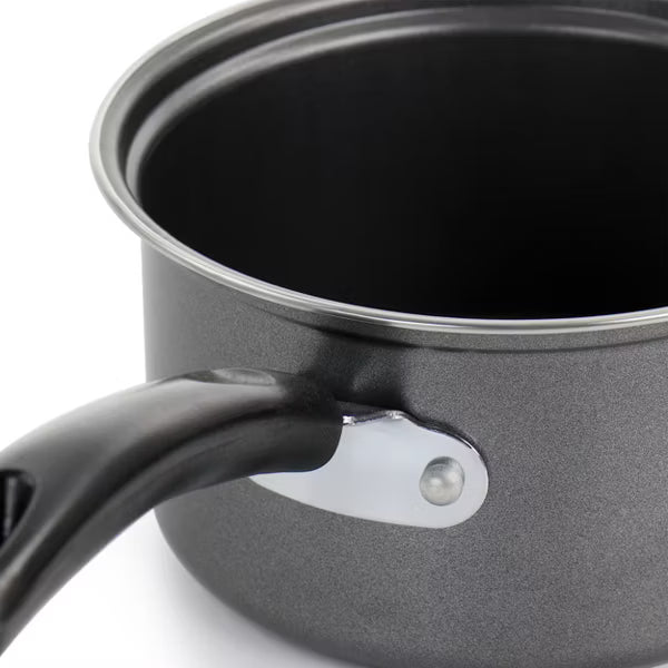 Juego de utensilios de cocina antiadherentes de acero al carbono Gibson Everyday Highberry de 3 piezas en gris