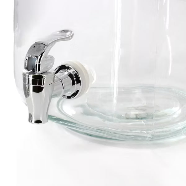 Dispensador de bebidas de vidrio Gibson Home Ferris de 4.9 litros con asa de cuerda