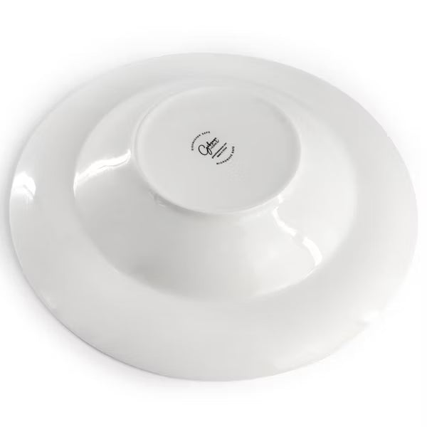 Juego de 2 cuencos de cerámica fina de 591 ml para entrantes Gibson Home Great Essentials en blanco