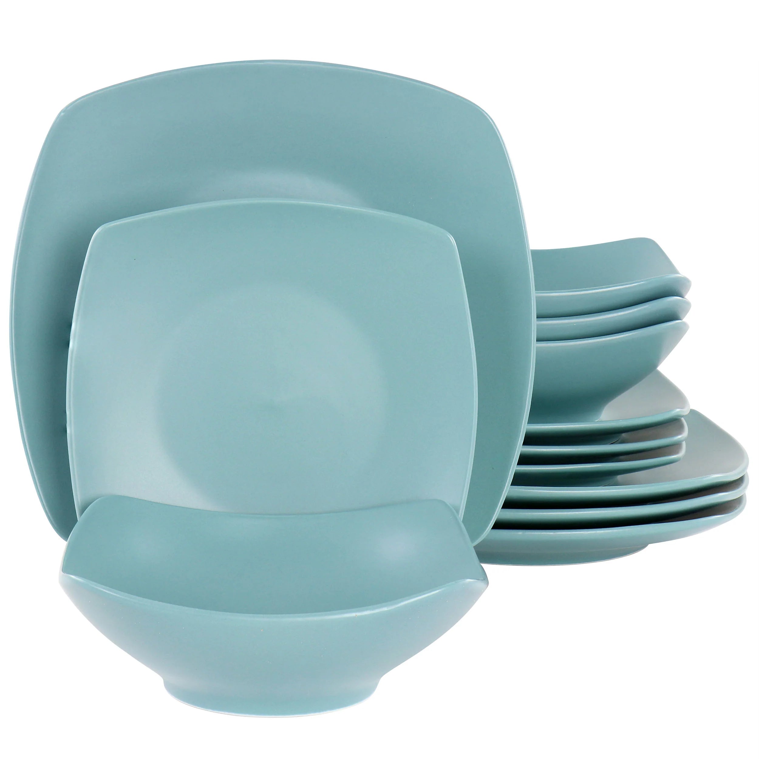 Juego de Vajilla de cerámica fina de 8 piezas Gibson Home