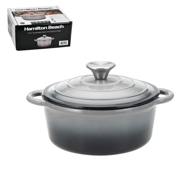 Olla Hamilton Beach de hierro fundido de 2.8 l