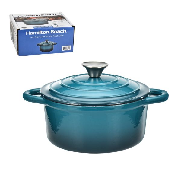Olla Hamilton Beach de hierro fundido de 2.8 l