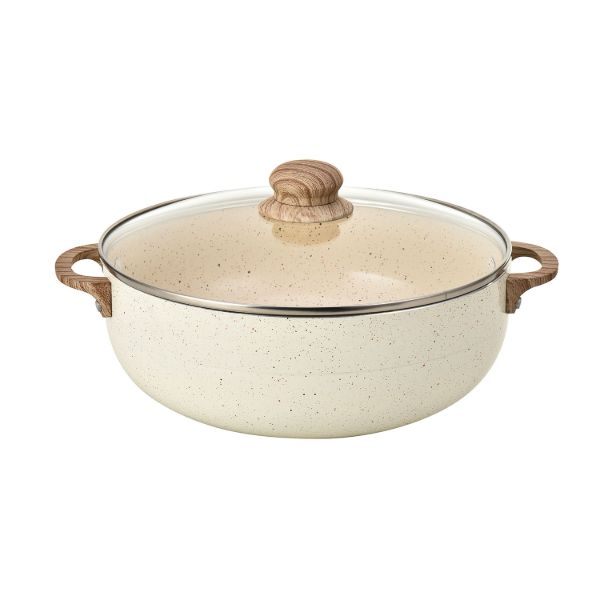 Olla Hamilton Beach beige con revestimiento cerámico de 4.7 l