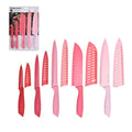 Juego de cubiertos Hamilton Beach de 10 piezas con hoja rosa y funda rosa