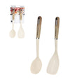 Juego de 2 utensilios Hamilton Beach de nailon color beige con mango suave al tacto.