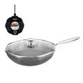 Wok de acero inoxidable HB con estructura de panal de abeja de 31.75 cm