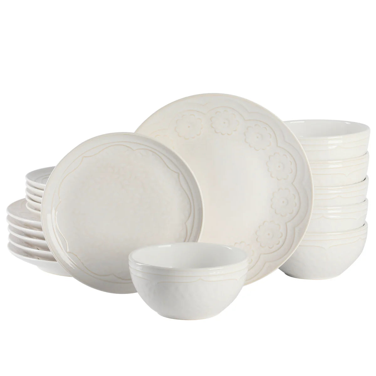Juego de vajilla de porcelana de 18 piezas Gibson Elite Alemany