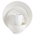 Juego de vajilla de cerámica fina de 16 piezas Gibson Home Amelia Court - Blanco