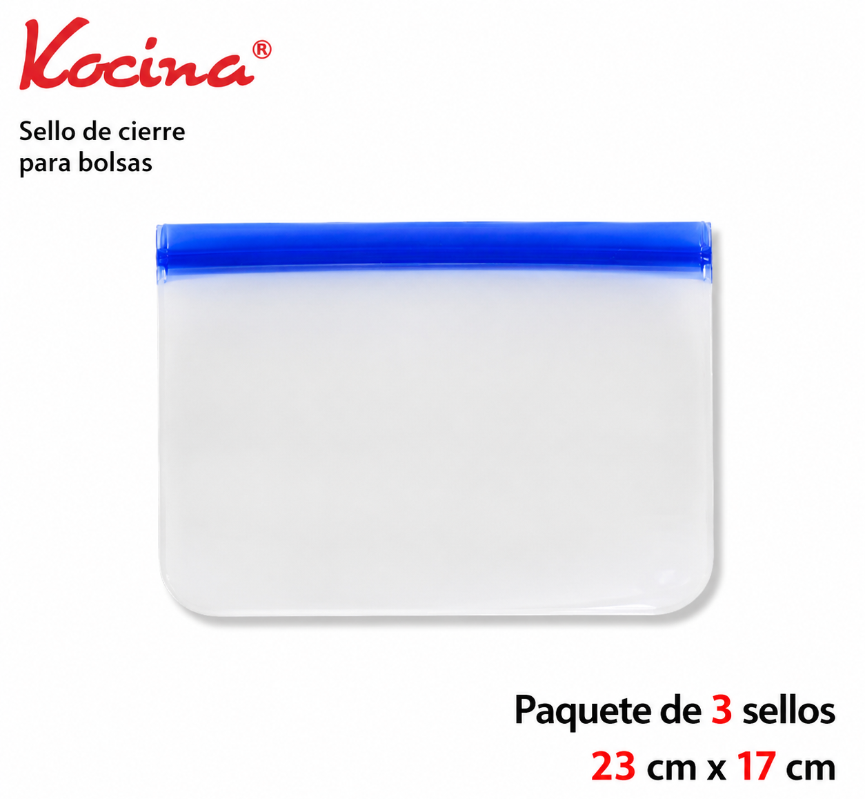Paquete de 3 bolsas con cierre