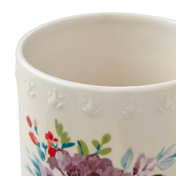 Juego de 7 Piezas de Copas de Vino sin Tallo de Loza con Enfriador Pioneer Woman Sweet Rose